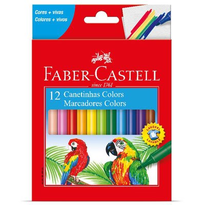 Canetinha Colors 12 Cores Faber-Castell BT 1 UN