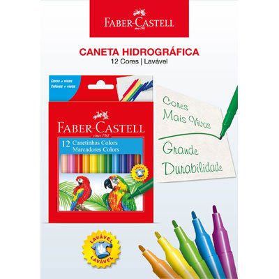 Canetinha Colors 12 Cores Faber-Castell BT 1 UN