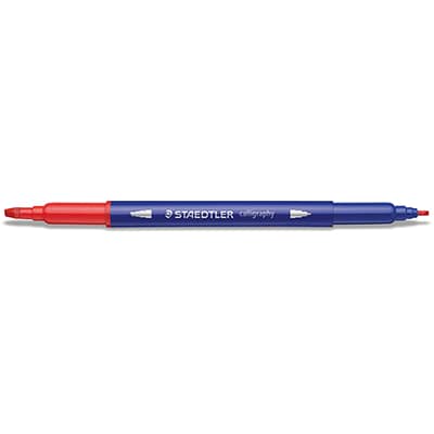 Caneta pincel Calligraphy 12 cores Duo Staedtler - 3005 TB12 02 BT 1 UN