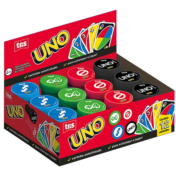 Carimbo autoentintado UNO, Sortido, 909589, Tris - BT 1 UN Carimbo autoentintado UNO, Sortido, 909589, Tris - BT 1 UN