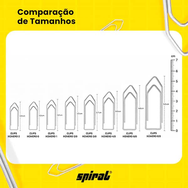 Clips número 1 Galvanizado, Lata 500g, Spiral - PT 1 UN