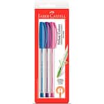 Caneta Esferográfica Trilux Colors 1.0mm Cores Sortidas Faber-Castell - BT 3 UN
