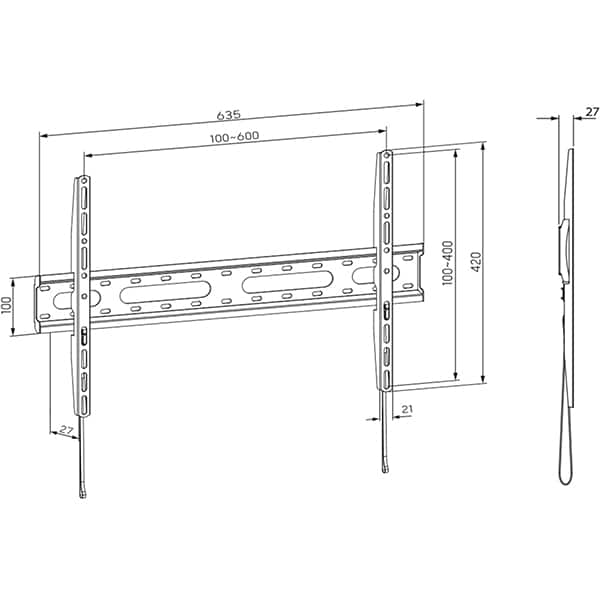 Suporte para TV Fixo, 32" a 86", FIX600 Elg - CX 1 UN