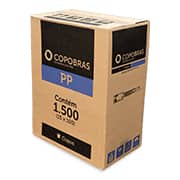 Copo plástico descartável 180ml PP branco, Caixa com 1.500 unidades, Copobras - CX 1500 UN Copo plástico descartável 180ml PP branco, Caixa com 1.500 unidades, Copobras - CX 1500 UN