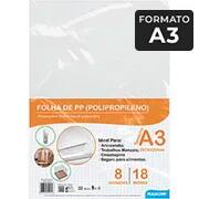 Folha polipropileno, A3, 0,18mm, PAL-01336, Plascony - PT 8 UN Folha polipropileno, A3, 0,18mm, PAL-01336, Plascony - PT 8 UN