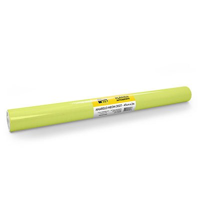 Plástico autoadesivo, Amarelo neon, 45cm x 2m, 120 micras, 2027, Stickfix - PT 1 UN