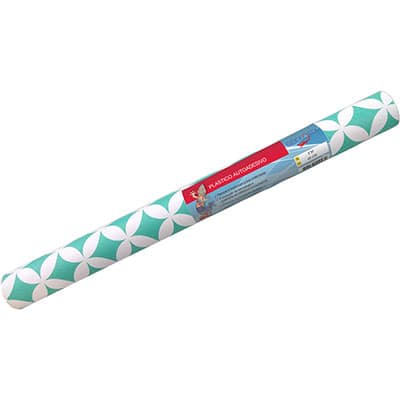 Rolo plástico autoadesivo trendy verde água 45cmx2m 13471 Gekkofix RL 1 UN