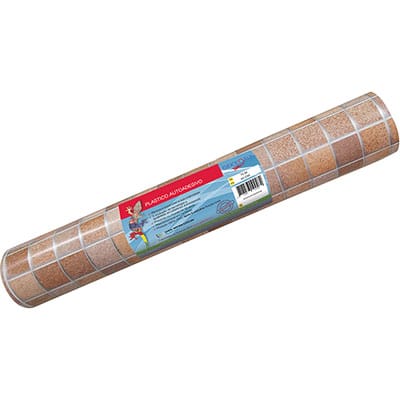 Plástico autoadesivo pastilha marrom 45cmx2m 11704 Geekofix RL 1 UN