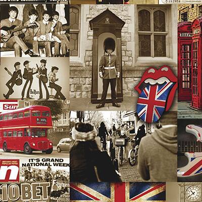Tecido adesivo, london, 50cmx30cm, 3162-F, Flok - RL 1 UN