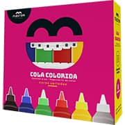 Cola Colorida, 25g, 6 Cores, Master - CX 6 UN Cola Colorida, 25g, 6 Cores, Master - CX 6 UN