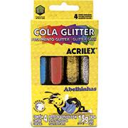 Cola colorida 15g c/gliter 4 cores 02924 Acrilex CX 1 UN