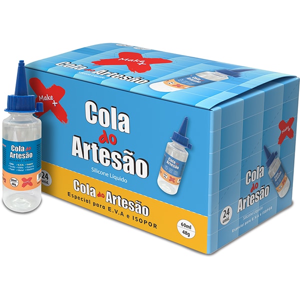 Cola de Silicone para artesanato, 48g, 6009, Make+ - PT 1 UN