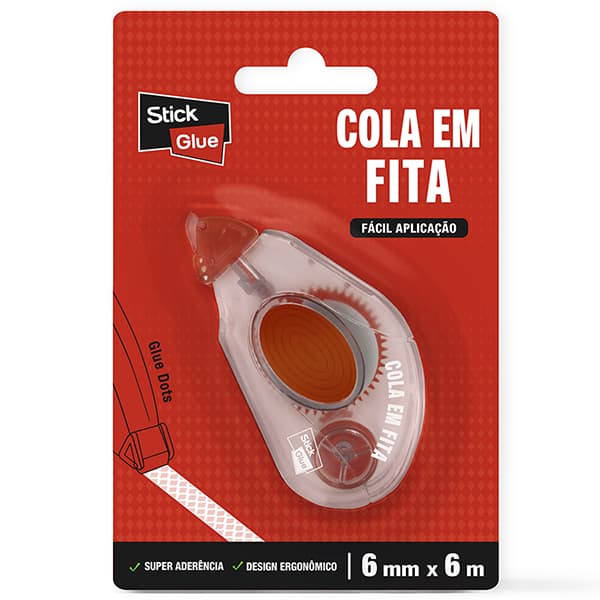 Cola em fita, 6mm x 6m, G540, Spiral Glue - BT 1 UN