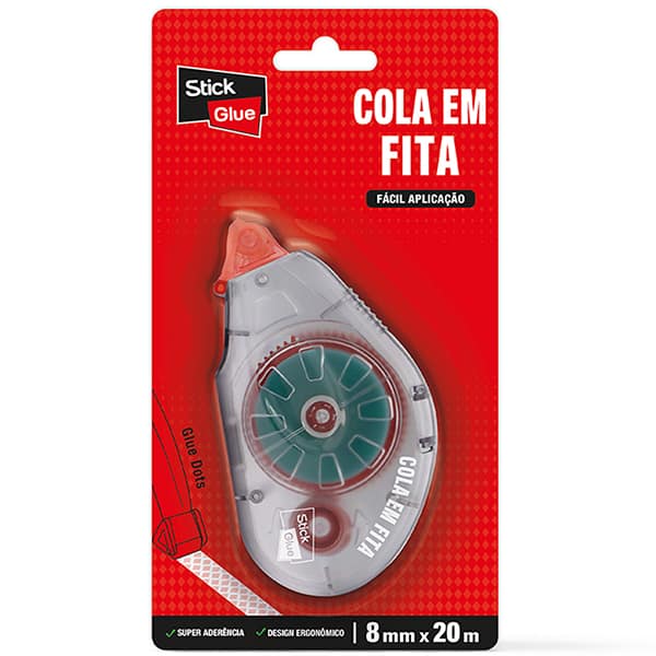 Cola em fita, 8mm x 20m, G537, Spiral Glue - BT 1 UN