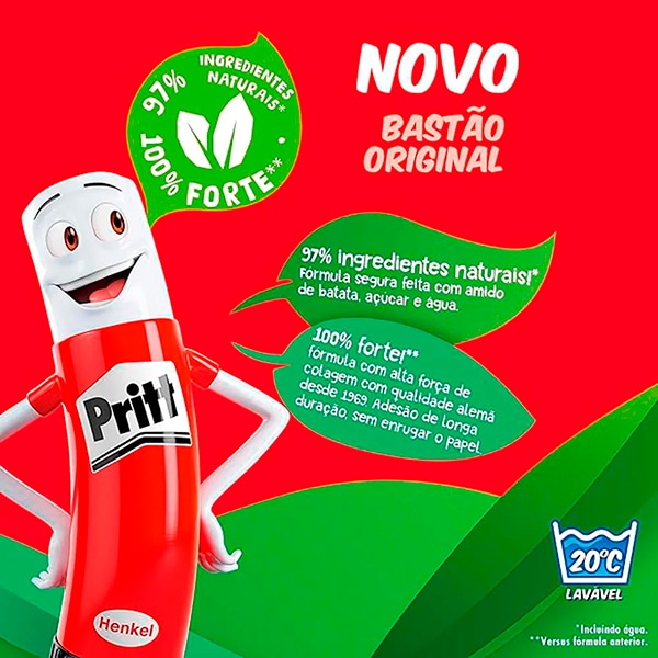 Cola em bastão 10g Pritt 1574715 Henkel CX 10 UN