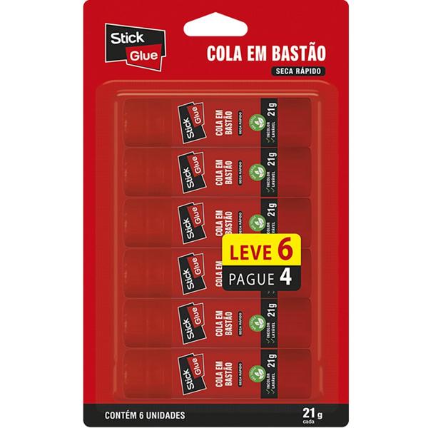 Cola em Bastão 21g, Leve 6 Pague 4, Stick Glue - BT 1 UN