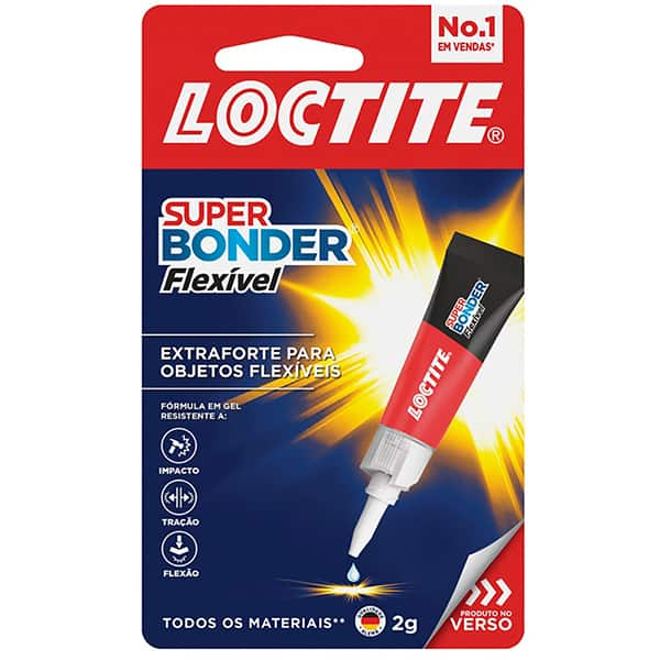 Cola instantânea 2g power flex gel Super Bonder 2078040 Henkel BT 1 UN