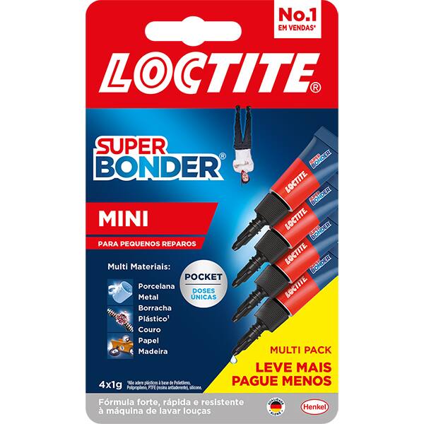 Cola instantânea Super Bonder, 1g, 3036047, Henkel - BT 4 UN