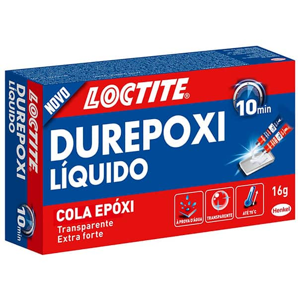 Cola epóxi 16g Durepoxi Líquido Loctite 1621049 Henkel BT 1 UN