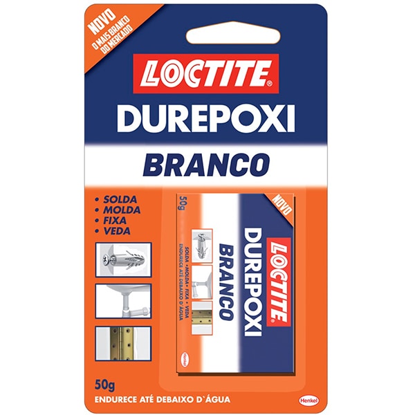 Cola epóxi Durepoxi Loctite, 50g, Branca, 2347118, Henkel - PT 1 UN