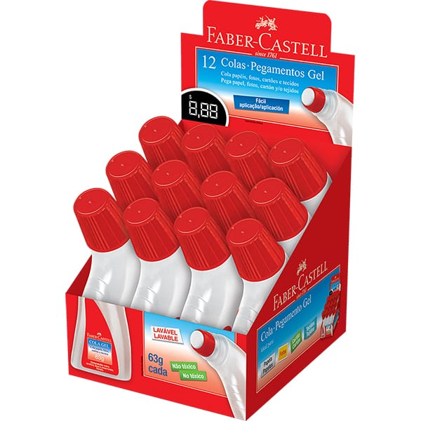 Cola Gel Frasco Ergonômico, 63g, Faber-Castell - 1 UN