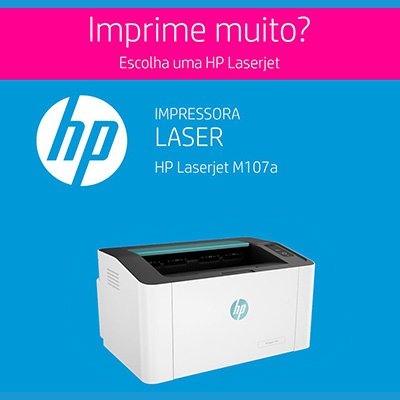 Impressora laser 107a 4ZB77A, Monocromática, Conexão USB, 110v - HP CX 1 UN