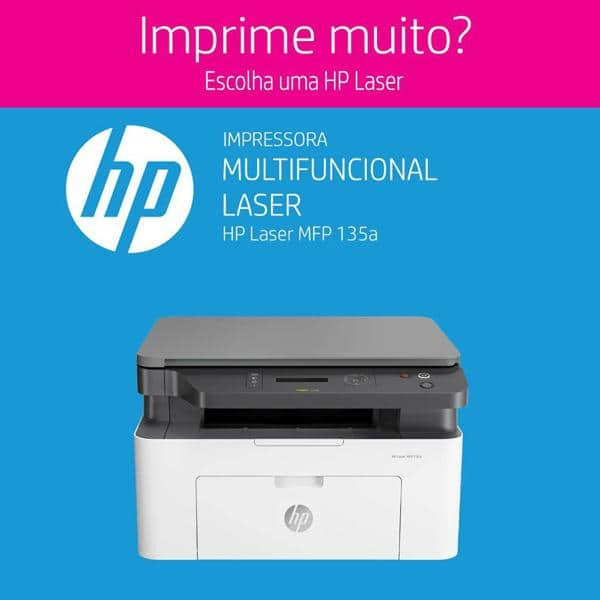 Impressora Multifuncional laser MFP 135a 4ZB82A, Monocromática, Conexão USB, 110v - HP CX 1 UN