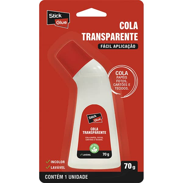 Cola transparente gel líquida, 70g, Stick Glue - PT 1 UN