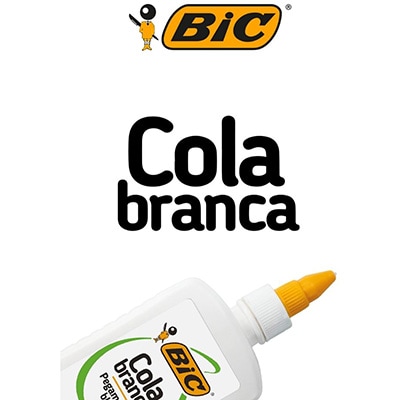 Cola Branca Líquida BIC 90g, À Base de Água, Lavável, Não Tóxica e Segura para Crianças, 930810 - 1 UN