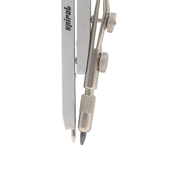 Compasso de metal com 2 peças, 11,5cm, raio de 280mm, Spiral - BT 1 UN Compasso de metal com 2 peças, 11,5cm, raio de 280mm, Spiral - BT 1 UN