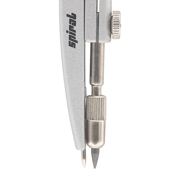 Compasso de metal com 2 peças, 12,5cm, raio de 340mm, Spiral - BT 1 UN Compasso de metal com 2 peças, 12,5cm, raio de 340mm, Spiral - BT 1 UN