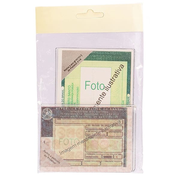 Porta documento Kit CNH e RG  132 Plastic PT 1 UN