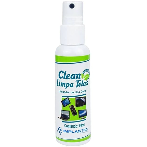 Limpador de telas clean + Flanela, 48817, Implastec - CX 1 UN