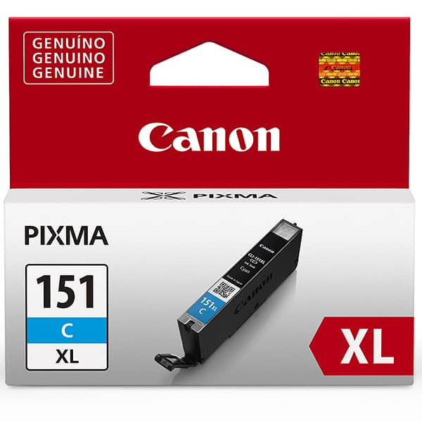 Cartucho Canon CLI-151XL, Ciano, para Canon ix6810, ip7210, ip8710, mg5410, mg5510, mg5610, mg7510, mx721 - CX 1 UN