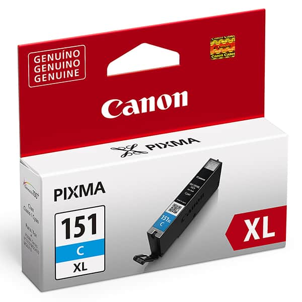 Cartucho Canon CLI-151XL, Ciano, para Canon ix6810, ip7210, ip8710, mg5410, mg5510, mg5610, mg7510, mx721 - CX 1 UN