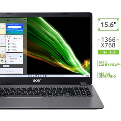 Notebook Aspire 3, Processador Core i3, Windows 11 Home, 4GB de Memória RAM, 256GB SSD de Armazenamento, Tela de 15", A315-56-3478, Acer - CX 1 UN