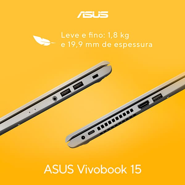 Notebook Asus Vivobook X1500EA, Processador Intel Pentium Gold 7505, 4GB de Memória, Armazenamento 128GB SSD, Windows 11 Home, Prata, Tela de 15,6", EJ4239WS, Asus - CX 1 UN