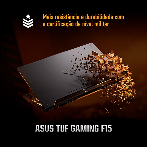 Notebook Gamer TUF Gaming F15, Placa de Vídeo Dedicada 6GB NVIDIA GeForce RTX 4050, Intel Core i7, 16GB de Memória, 512GB SSD de Armazenamento, Windows 11, Tela de 15,6", FX507VU-LP177W, Asus - CX 1 UN