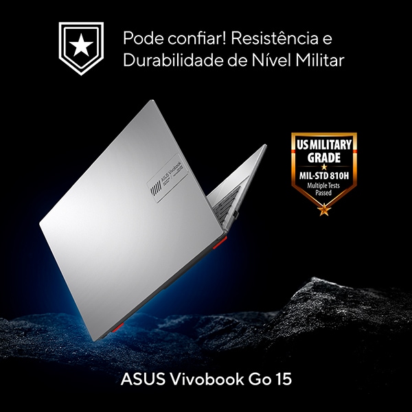 Notebook Asus Vivobook Intel Core I3, 4GB de Memória, Armazenamento 256GB SSD, Windows 11 Home, Prata, Tela de 15,6", E1504GA-NJ441W, ASUS - CX 1 UN