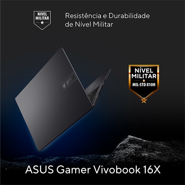 Notebook Gamer Vivobook 16X, Intel Core i5, Placa de Vídeo 4GB Dedicada NVIDIA GeForce RTX 2050, 8GB de Memória, 512GB de Armazenamento SSD, Windows 11 Home, Tela 16", Preto, K3605ZF-N1420W, Asus - 1 UN