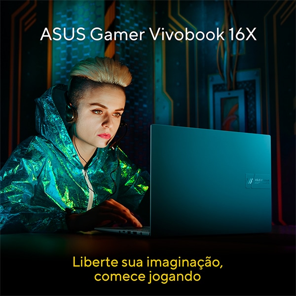 Notebook Gamer Vivobook 16X, Intel Core i5, Placa de Vídeo 4GB Dedicada NVIDIA GeForce RTX 2050, 8GB de Memória, 512GB de Armazenamento SSD, Windows 11 Home, Tela 16", Preto, K3605ZF-N1420W, Asus - 1 UN