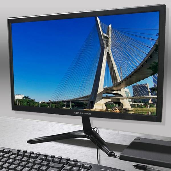 Monitor 21,5", LED, Full HD, Widescreen, HDMI / VGA ,Tela IPS, 75Hz, 5ms, Preto, MR-215, C3Tech - CX 1 UN