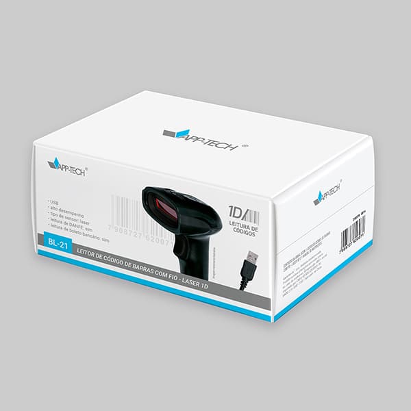 Leitor de código de barras Laser BL-21 APP-TECH CX 1 UN Leitor de código de barras Laser BL-21 APP-TECH CX 1 UN