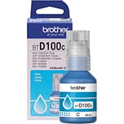Garrafa de tinta Brother para recarga de equipamento Inkjet, Ciano, BTD100C - CX 1 UN