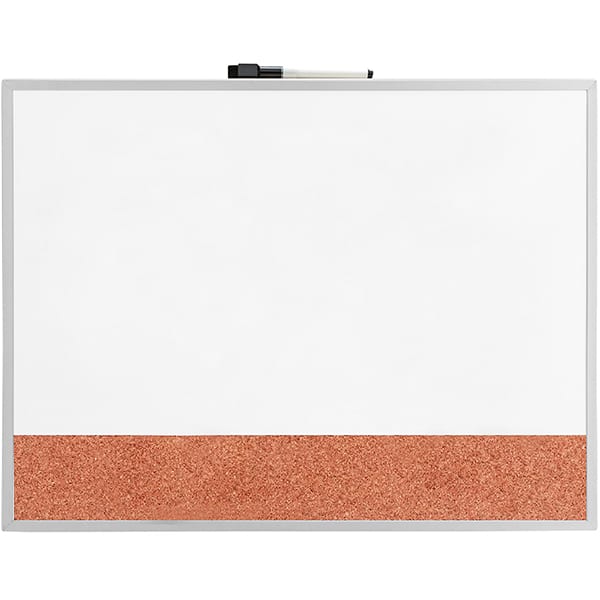 Quadro branco magnético com cortiça, 37cm x 49cm, Easy Office - PT 1 UN