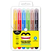 Giz de Cera em Gel, Retrátil, 6 Cores, Master - PT 6 UN