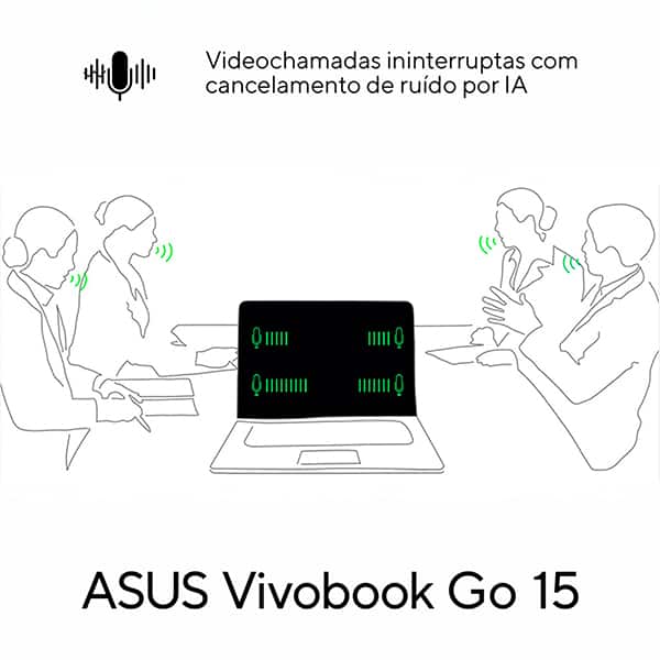 Notebook ASUS Vivobook Go 15, AMD Athlon Silver 10, 8GB de Memória, Armazenamento 128GB SSD, Windows 11 Home, Tela de 15,6", Preto, E1504FA-BQ5315W, ASUS – CX 1 UN Notebook ASUS Vivobook Go 15, AMD Athlon Silver 10, 8GB de Memória, Armazenamento 128GB SSD, Windows 11 Home, Tela de 15,6", Preto, E1504FA-BQ5315W, ASUS – CX 1 UN