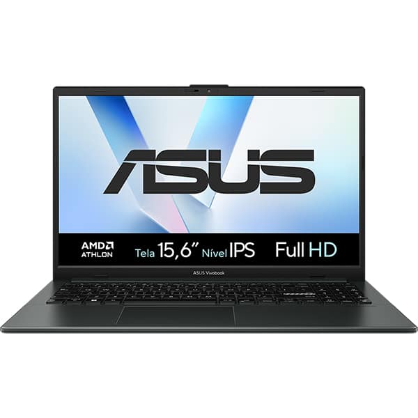Notebook ASUS Vivobook Go 15, AMD Athlon Silver 10, 8GB de Memória, Armazenamento 128GB SSD, Windows 11 Home, Tela de 15,6", Preto, E1504FA-BQ5315W, ASUS – CX 1 UN Notebook ASUS Vivobook Go 15, AMD Athlon Silver 10, 8GB de Memória, Armazenamento 128GB SSD, Windows 11 Home, Tela de 15,6", Preto, E1504FA-BQ5315W, ASUS – CX 1 UN