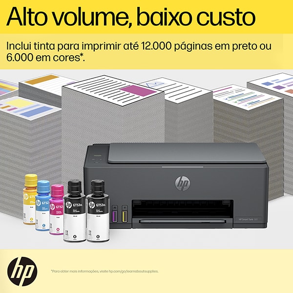 Impressora Multifuncional HP Smart Tank 581 Tanque de Tinta (4A8D5A), Colorida, Wi-Fi, Conexão USB, Bivolt, 4A8D5A, HP - CX 1 UN