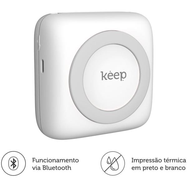 Mini Impressora Térmica Sem Fio, Bluetooth, Keep KP001 - Multi - CX 1 UN